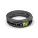 6 - Jayden 1.40 ctw Princess shape Peridot accented Black Diamonds Men Wedding Band (5.20 mm) 