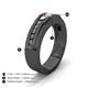 5 - Jayden 1.50 ctw Princess shape Pink Sapphire accented Black Diamonds Men Wedding Band (5.20 mm) 