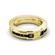 6 - Jayden 1.50 ctw Princess shape Yellow Sapphire accented Black Diamonds Men Wedding Band (5.20 mm) 