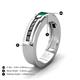 5 - Jayden 1.37 ctw Princess shape Emerald accented Black Diamonds Men Wedding Band (5.20 mm) 