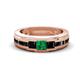 1 - Jayden 1.37 ctw Princess shape Emerald accented Black Diamonds Men Wedding Band (5.20 mm) 