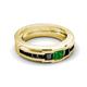 6 - Jayden 1.37 ctw Princess shape Green Garnet accented Black Diamonds Men Wedding Band (5.20 mm) 