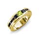 4 - Jayden 1.40 ctw Princess shape Peridot accented Black Diamonds Men Wedding Band (5.20 mm) 