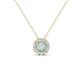 1 - Bernice 0.38 ctw Opal accented Natural Diamonds Halo Pendant 