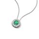 4 - Bernice 0.53 ctw Created Alexandrite accented Natural Diamonds Halo Pendant 
