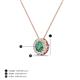 3 - Bernice 0.53 ctw Created Alexandrite accented Natural Diamonds Halo Pendant 