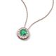 4 - Bernice 0.53 ctw Created Alexandrite accented Natural Diamonds Halo Pendant 