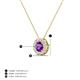 3 - Bernice 0.38 ctw Amethyst accented Natural Diamonds Halo Pendant 