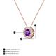 3 - Bernice 0.38 ctw Amethyst accented Natural Diamonds Halo Pendant 