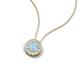 4 - Bernice 0.38 ctw Aquamarine accented Natural Diamonds Halo Pendant 