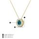 3 - Bernice 0.43 ctw Blue Diamond accented Natural Diamonds Halo Pendant 