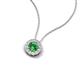 4 - Bernice 0.47 ctw Green Garnet accented Natural Diamonds Halo Pendant 