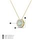 3 - Bernice 0.38 ctw Opal accented Natural Diamonds Halo Pendant 