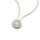 4 - Bernice 0.38 ctw Opal accented Natural Diamonds Halo Pendant 