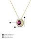 3 - Bernice 0.50 ctw Rhodolite Garnet accented Natural Diamonds Halo Pendant 