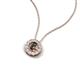 4 - Bernice 0.42 ctw Smoky Quartz accented Natural Diamonds Halo Pendant 