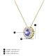 3 - Bernice 0.41 ctw Tanzanite accented Natural Diamonds Halo Pendant 