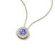 4 - Bernice 0.41 ctw Tanzanite accented Natural Diamonds Halo Pendant 