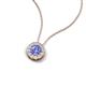 4 - Bernice 0.41 ctw Tanzanite accented Natural Diamonds Halo Pendant 