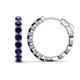 1 - Anna 2.72 ctw Blue Sapphire (3.50 mm) Hoop Earrings 