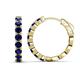 1 - Anna 2.72 ctw Blue Sapphire (3.50 mm) Hoop Earrings 