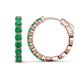 1 - Anna 2.72 ctw Emerald (3.50 mm) Hoop Earrings 