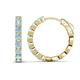 1 - Anna 2.40 ctw Aquamarine (3.50 mm) Hoop Earrings 
