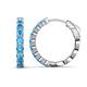 1 - Anna 2.24 ctw Blue Topaz (3.50 mm) Hoop Earrings 