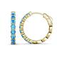 1 - Anna 2.24 ctw Blue Topaz (3.50 mm) Hoop Earrings 