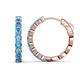 1 - Anna 2.24 ctw Blue Topaz (3.50 mm) Hoop Earrings 