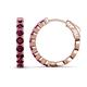 1 - Anna 2.86 ctw Rhodolite Garnet (3.50 mm) Hoop Earrings 