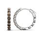 1 - Anna 2.56 ctw Smoky Quartz (3.50 mm) Hoop Earrings 