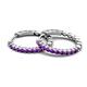 4 - Anna 0.88 ctw Amethyst (2.00 mm) Hoop Earrings 