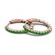 4 - Anna 0.81 ctw Green Garnet (2.00 mm) Hoop Earrings 