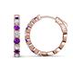 1 - Anna 2.40 ctw Amethyst and Lab Grown Diamonds (3.50 mm) Hoop Earrings 