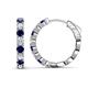1 - Anna 2.56 ctw Blue Sapphire and Lab Grown Diamonds (3.50 mm) Hoop Earrings 
