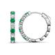 1 - Anna 2.56 ctw Emerald and Lab Grown Diamonds (3.50 mm) Hoop Earrings 