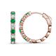 1 - Anna 2.56 ctw Emerald and Lab Grown Diamonds (3.50 mm) Hoop Earrings 