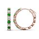 1 - Anna 2.63 ctw Green Garnet and Lab Grown Diamonds (3.50 mm) Hoop Earrings 