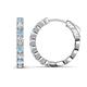 1 - Anna 2.40 ctw Aquamarine and Lab Grown Diamonds (3.50 mm) Hoop Earrings 