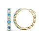 1 - Anna 2.32 ctw Blue Topaz and Lab Grown Diamonds (3.50 mm) Hoop Earrings 