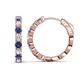 1 - Anna 2.40 ctw Iolite and Lab Grown Diamonds (3.50 mm) Hoop Earrings 