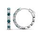 1 - Anna 2.56 ctw London Blue Topaz and Lab Grown Diamonds (3.50 mm) Hoop Earrings 