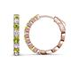 1 - Anna 2.63 ctw Peridot and Lab Grown Diamonds (3.50 mm) Hoop Earrings 