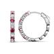 1 - Anna 2.40 ctw Pink Tourmaline and Lab Grown Diamonds (3.50 mm) Hoop Earrings 