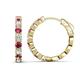 1 - Anna 2.40 ctw Pink Tourmaline and Lab Grown Diamonds (3.50 mm) Hoop Earrings 
