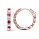 1 - Anna 2.40 ctw Pink Tourmaline and Lab Grown Diamonds (3.50 mm) Hoop Earrings 