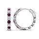 1 - Anna 2.63 ctw Rhodolite Garnet and Lab Grown Diamonds (3.50 mm) Hoop Earrings 