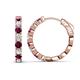 1 - Anna 2.63 ctw Rhodolite Garnet and Lab Grown Diamonds (3.50 mm) Hoop Earrings 