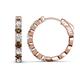 1 - Anna 2.48 ctw Smoky Quartz and Lab Grown Diamonds (3.50 mm) Hoop Earrings 
